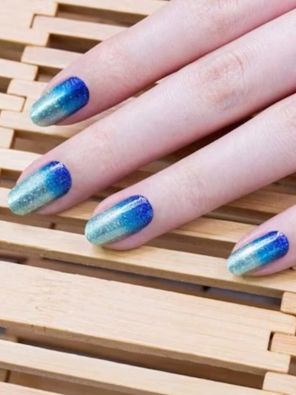 Long Time No Sea Color Street Nail Polish Strips Ombre Blue Polish